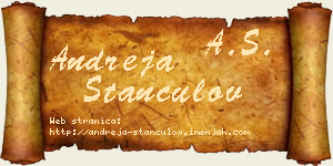 Andreja Stančulov vizit kartica
